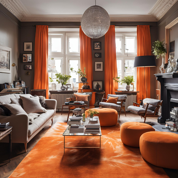 Sunset Hues: Styling Tips for Creating Warmth with Orange Area Rugs
