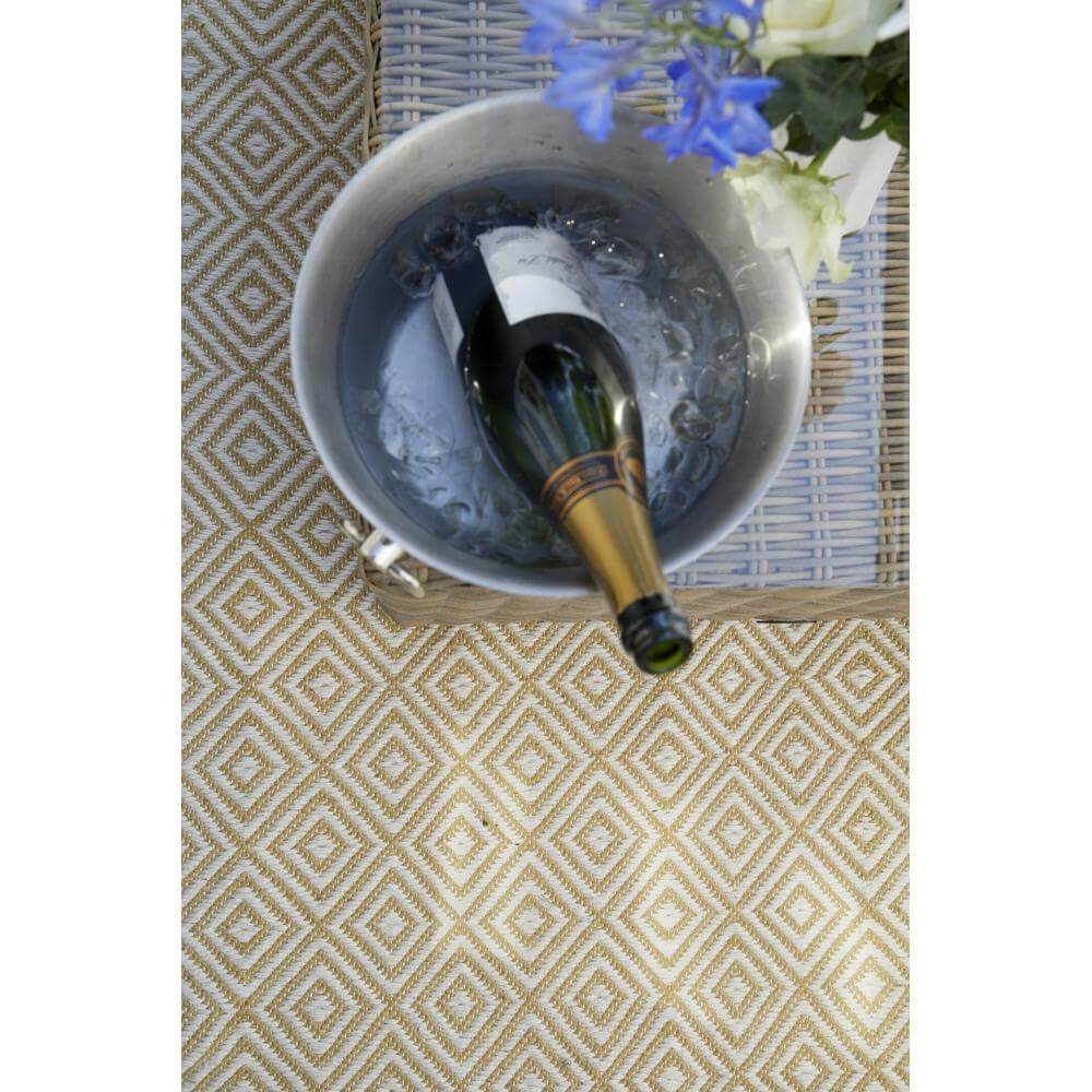 Diamond Gold Hand-woven Rug - Luxury Eco-Friendly Home Decor