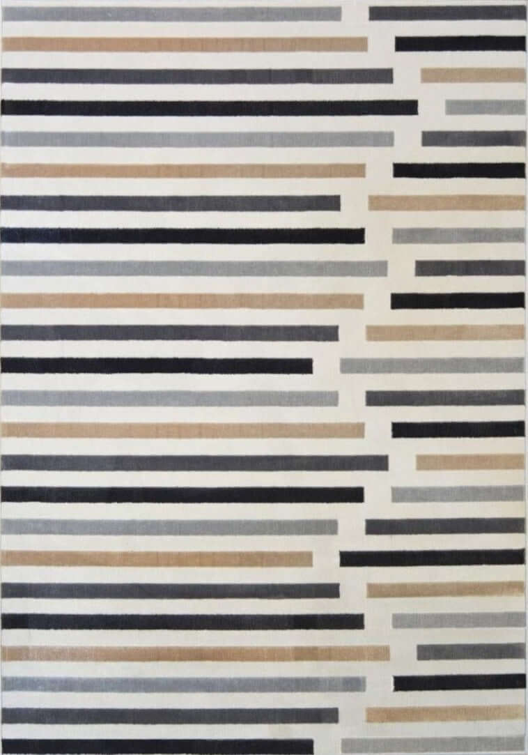 Stripe Design Luxury Area Rug in Multicolour – The Rugs