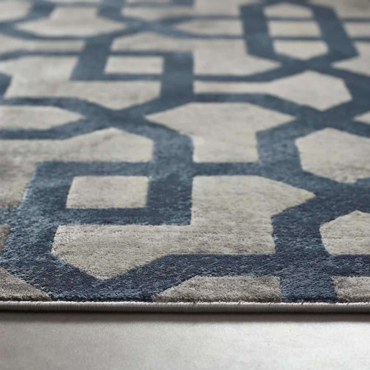 Shop Avanti Navy Moroccan Rug | Modern Geometric Design