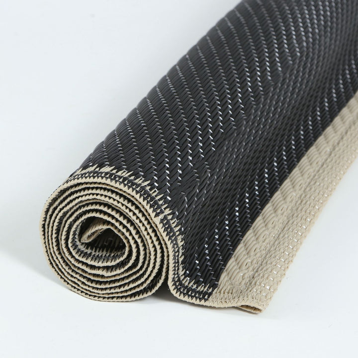 Urban Outdoor Rug Black & Beige | Geometric Design |The Rugs