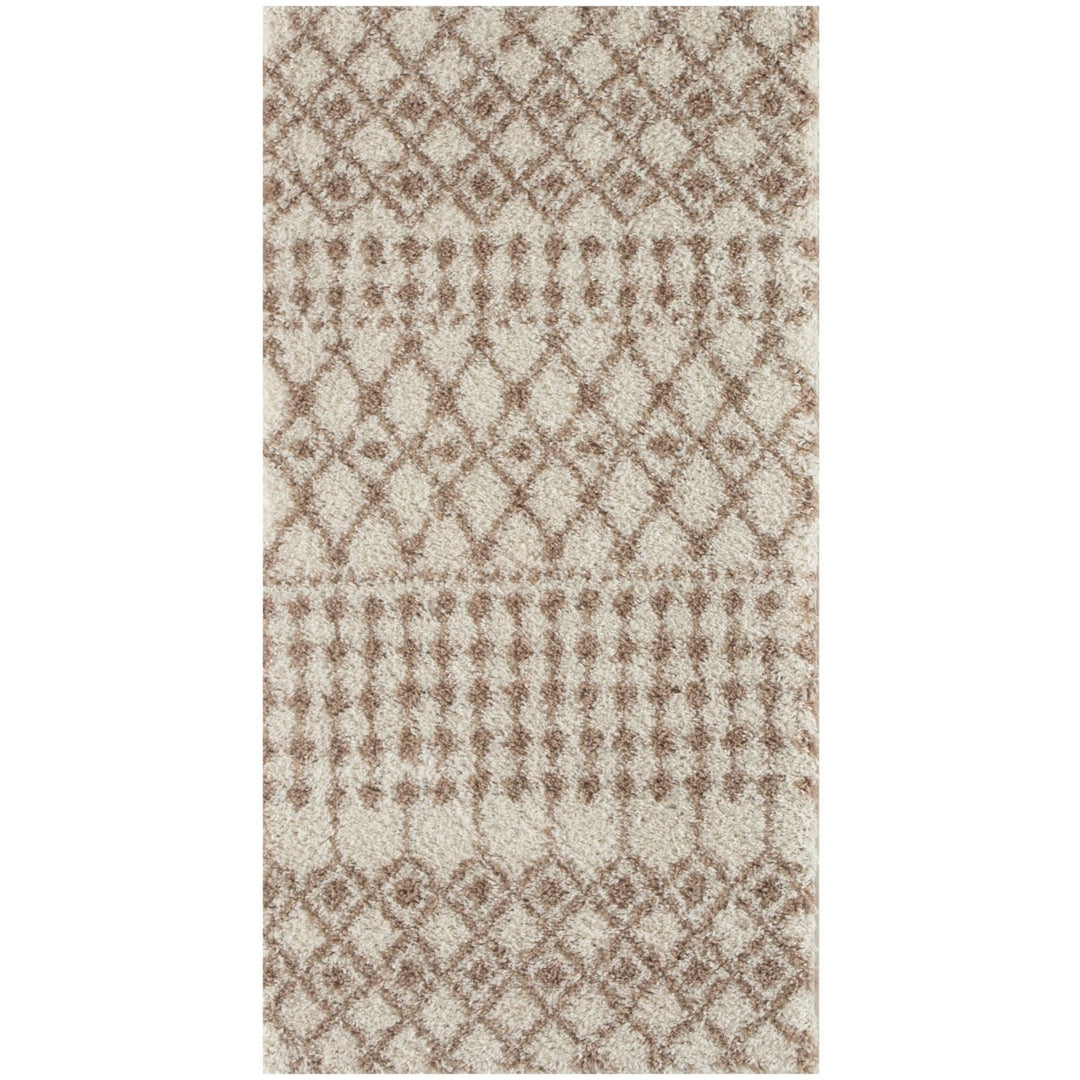 Moroccan shaggy Beige Ivory Rug Thick pile easy to clean
