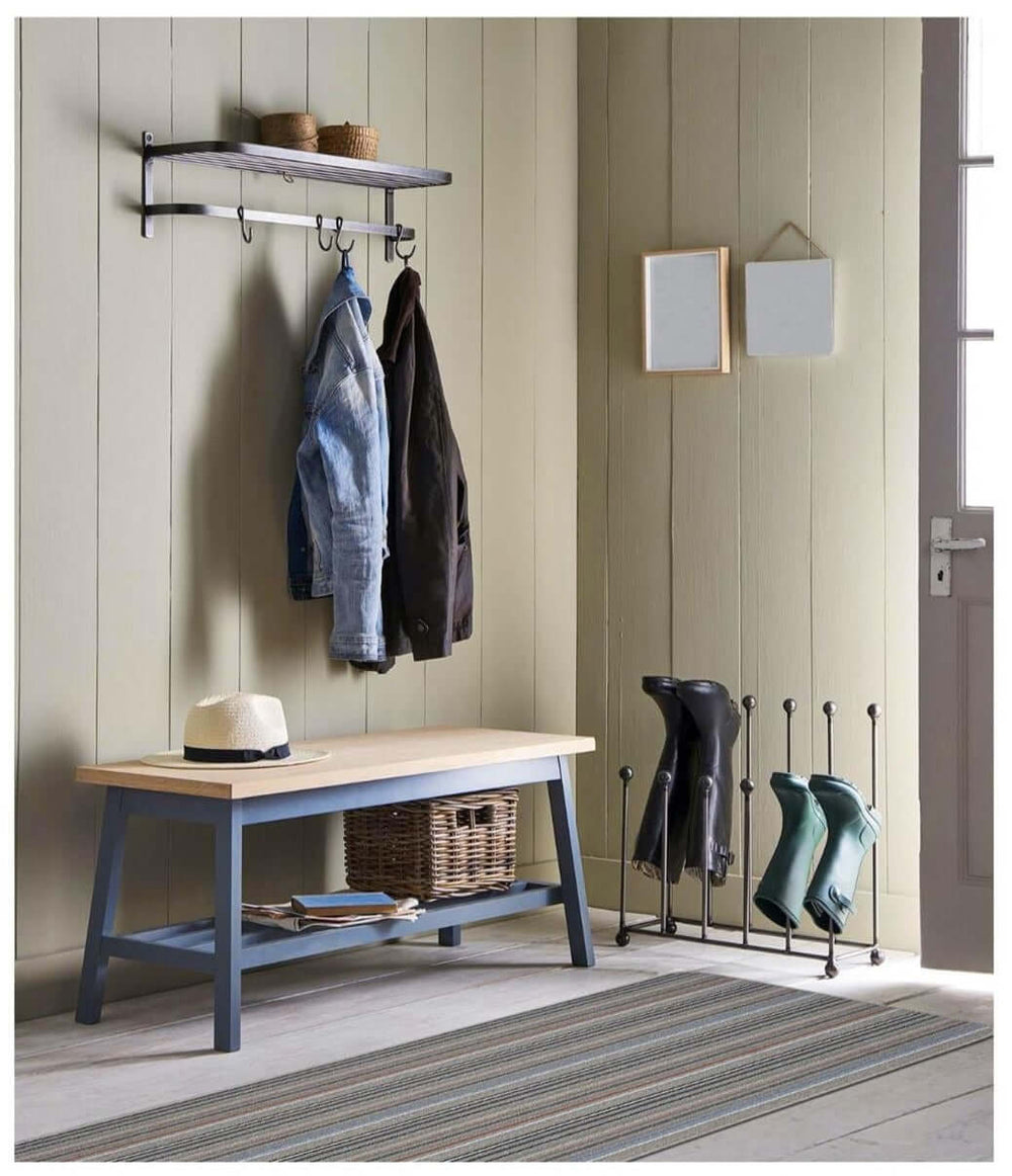 Stockholm Grey/Clay Washable Mat | Durable Rugs Collection