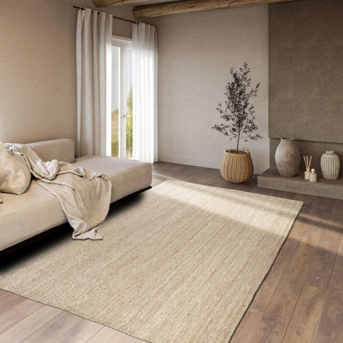 The Rugs Handwoven Natural Jute Rug - Eco-Friendly & Unique