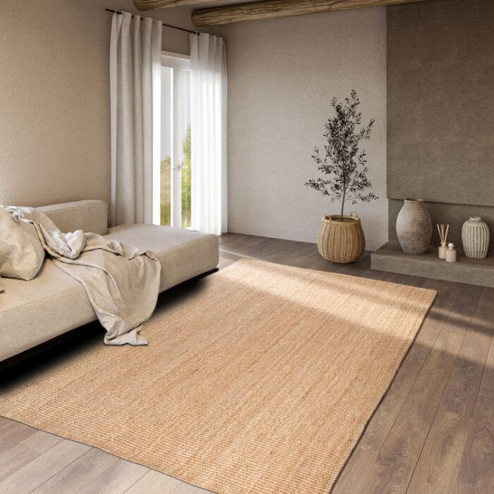 The Rugs Handwoven Natural Jute Rug - Eco-Friendly & Unique