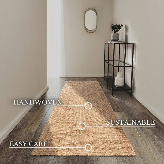 The Rugs Handwoven Natural Jute Rug - Eco-Friendly & Unique