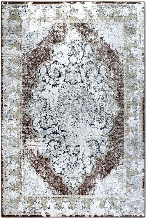 The Rugs Vintage Medallion Rug - Luxurious Brown Design