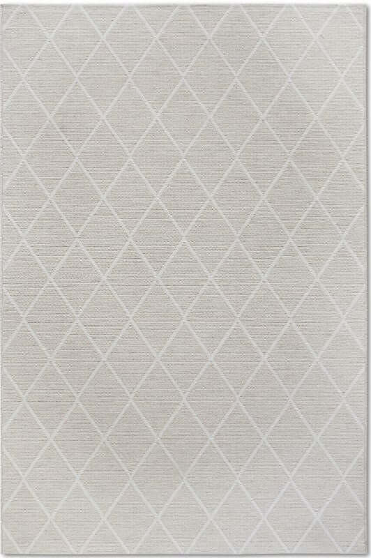The Rugs Diamond Design Natural Wool Rug | Unique Style
