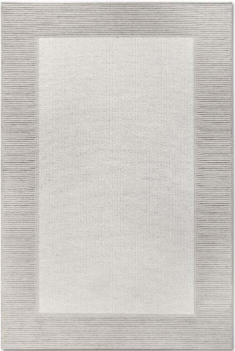 The Rugs Natural Virgin Wool Rug – Bordered Design