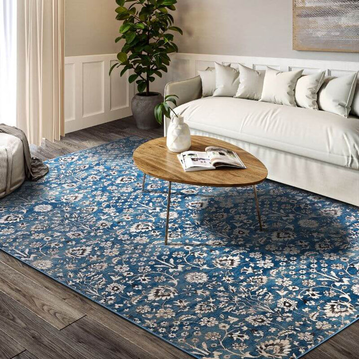 The Rugs Vintage Floral Design Short Pile Rug