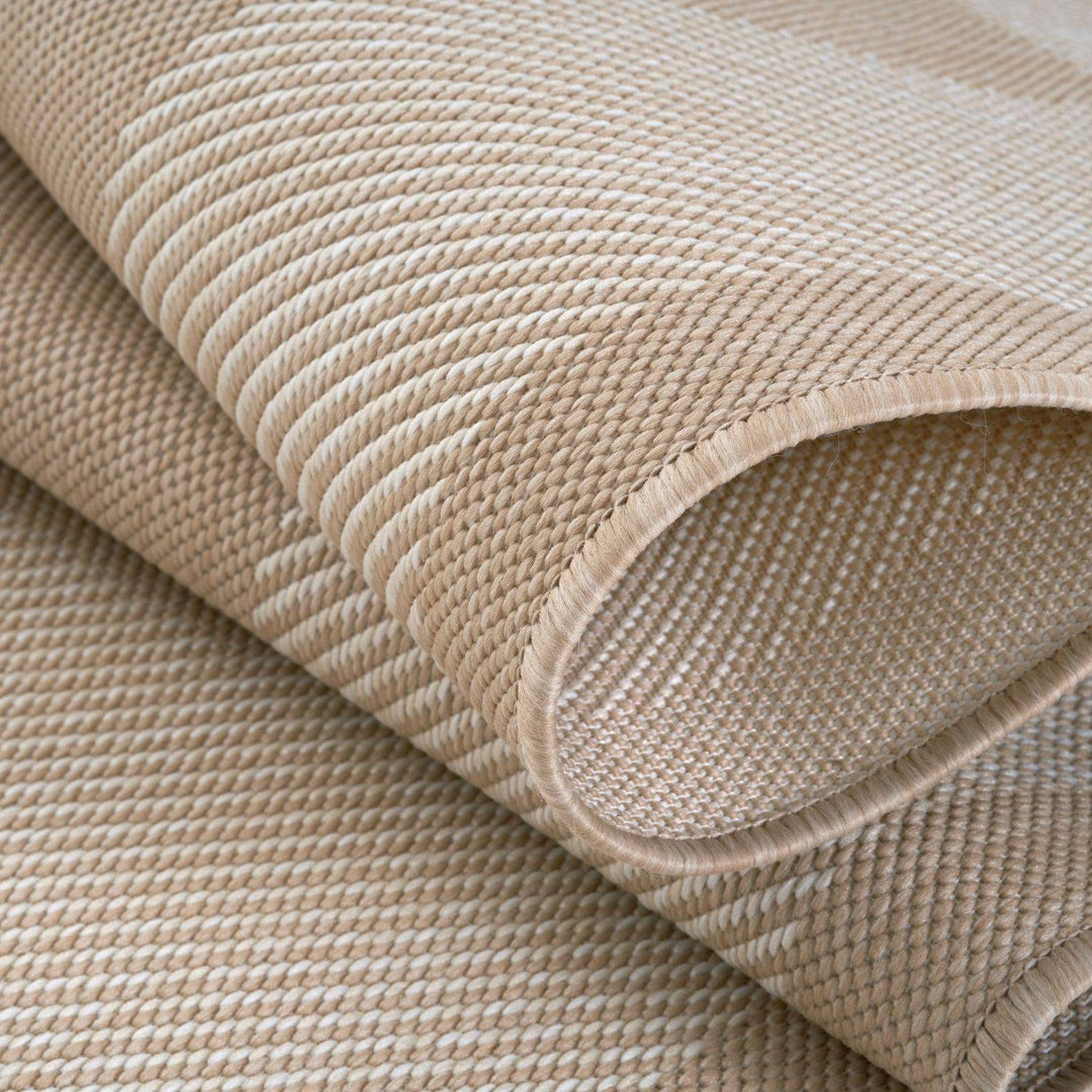 Outdoor Beige Rug easy to clean, weather-proof and UV protected.