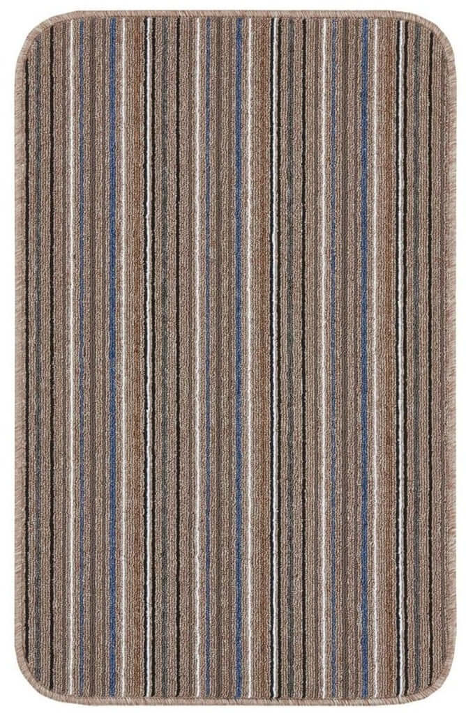 Stockholm Mocha/Blue Washable Mat – The Rugs