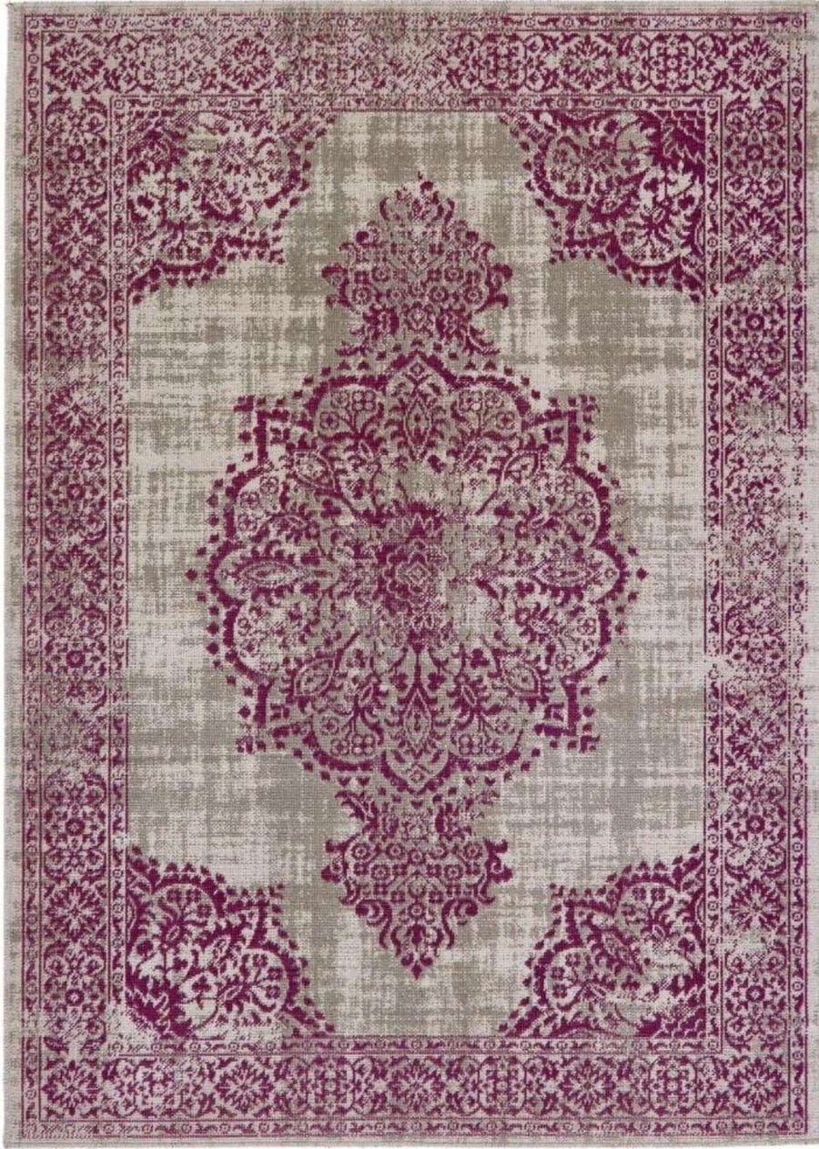 Saville Grey/Raspberry Vintage Rug – The Rugs