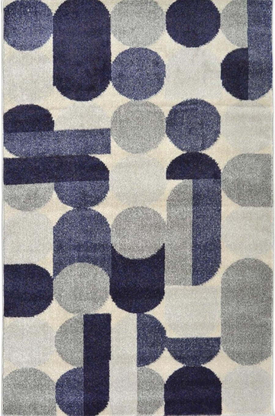 Villa Blue Abstract Rug | Modern Living Room Decor |The Rugs