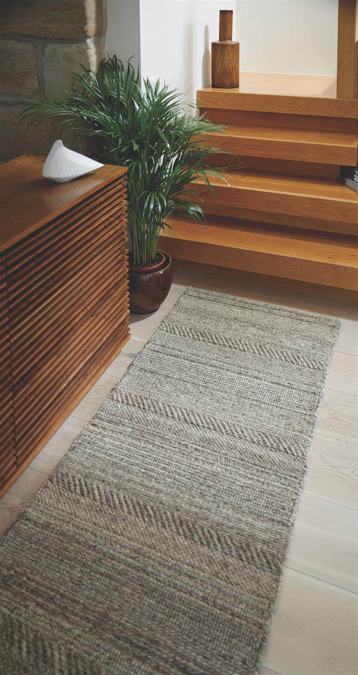 Chunky Natural Grey Knitted Rug | Handwoven Luxury |The Rugs