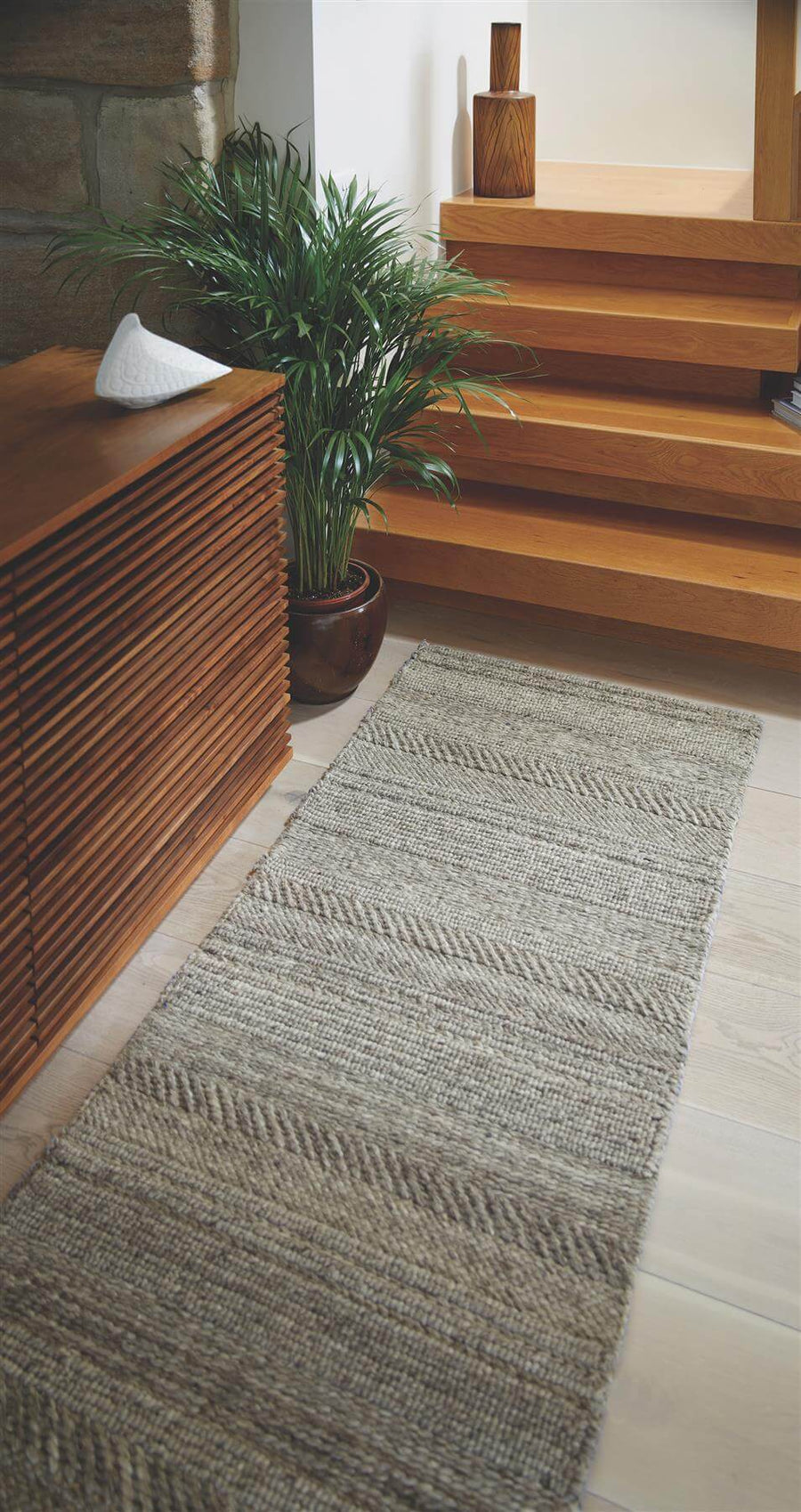 Chunky Natural Grey Knitted Rug | Handwoven Luxury |The Rugs