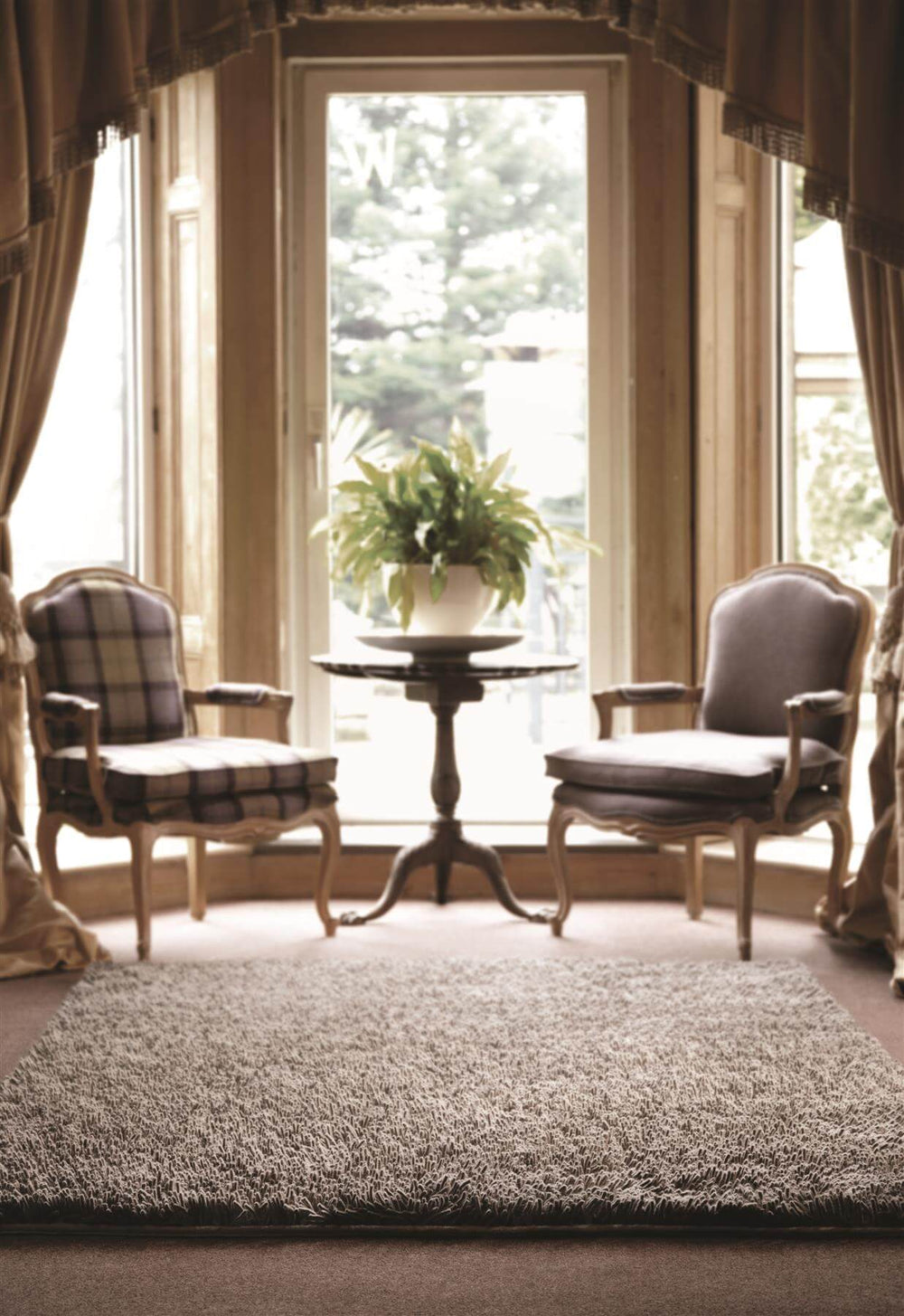 Imperial Mid Grey Mix Shaggy Wool Rug | Timeless Elegance