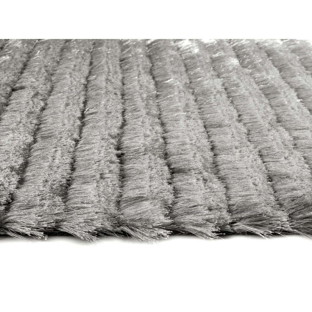 Carved Glamour Silver Grey Shaggy Rug – The Rugs