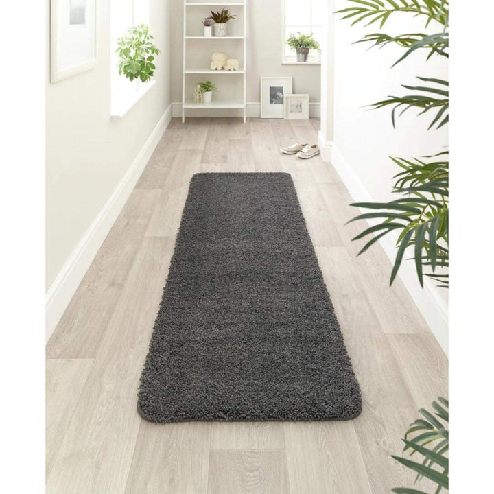Washable Charcoal Shaggy Rug | British-Made Luxury |The Rug