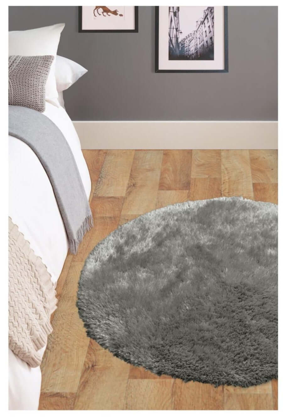 Machine Washable Shaggy Rug Plain Design in Grey – The Rugs