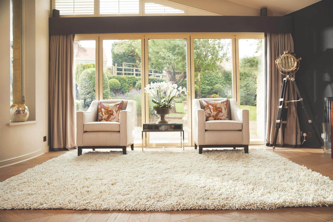 Imperial Ivory Shaggy Pile Wool Rug – The Rugs