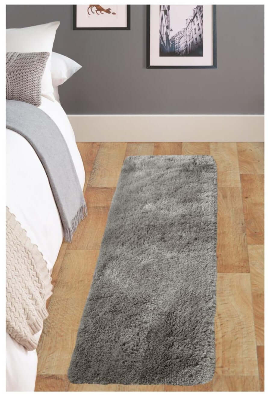 Machine Washable Shaggy Rug Plain Design in Grey – The Rugs