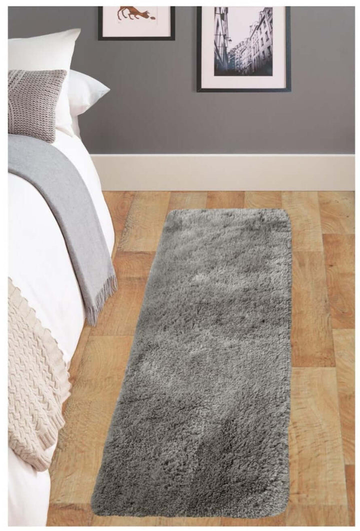 Machine Washable Shaggy Rug Plain Design in Grey – The Rugs