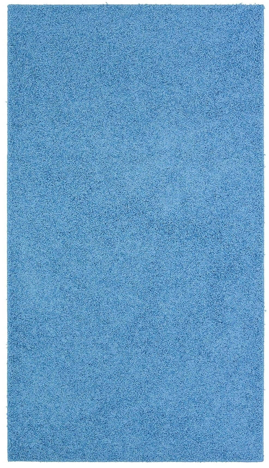 Fiji Sky Blue Washable Solid Shaggy Rug – The Rugs
