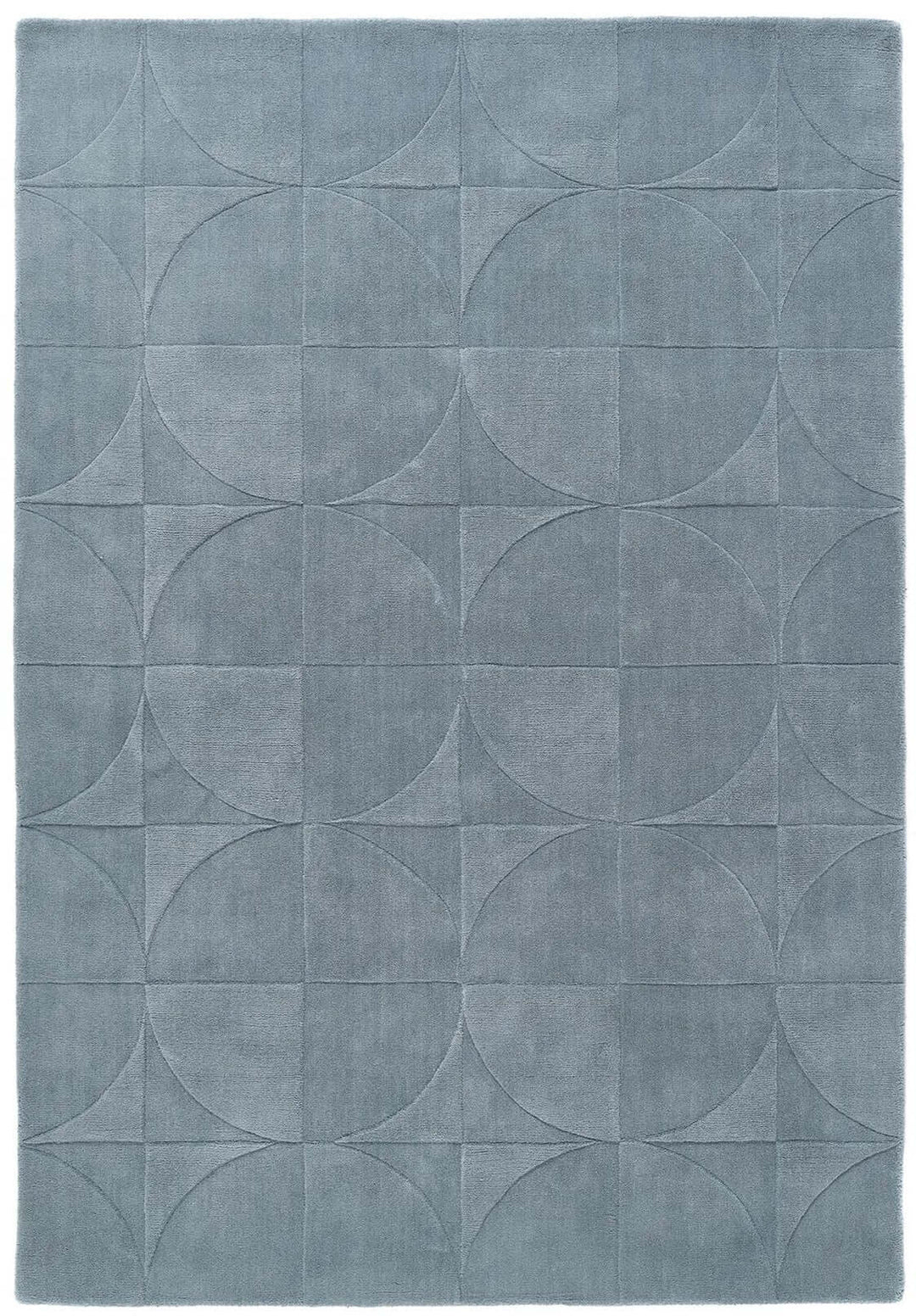 Penny Duck Egg Blue Geometric Wool Rug |Luxurious Home Decor