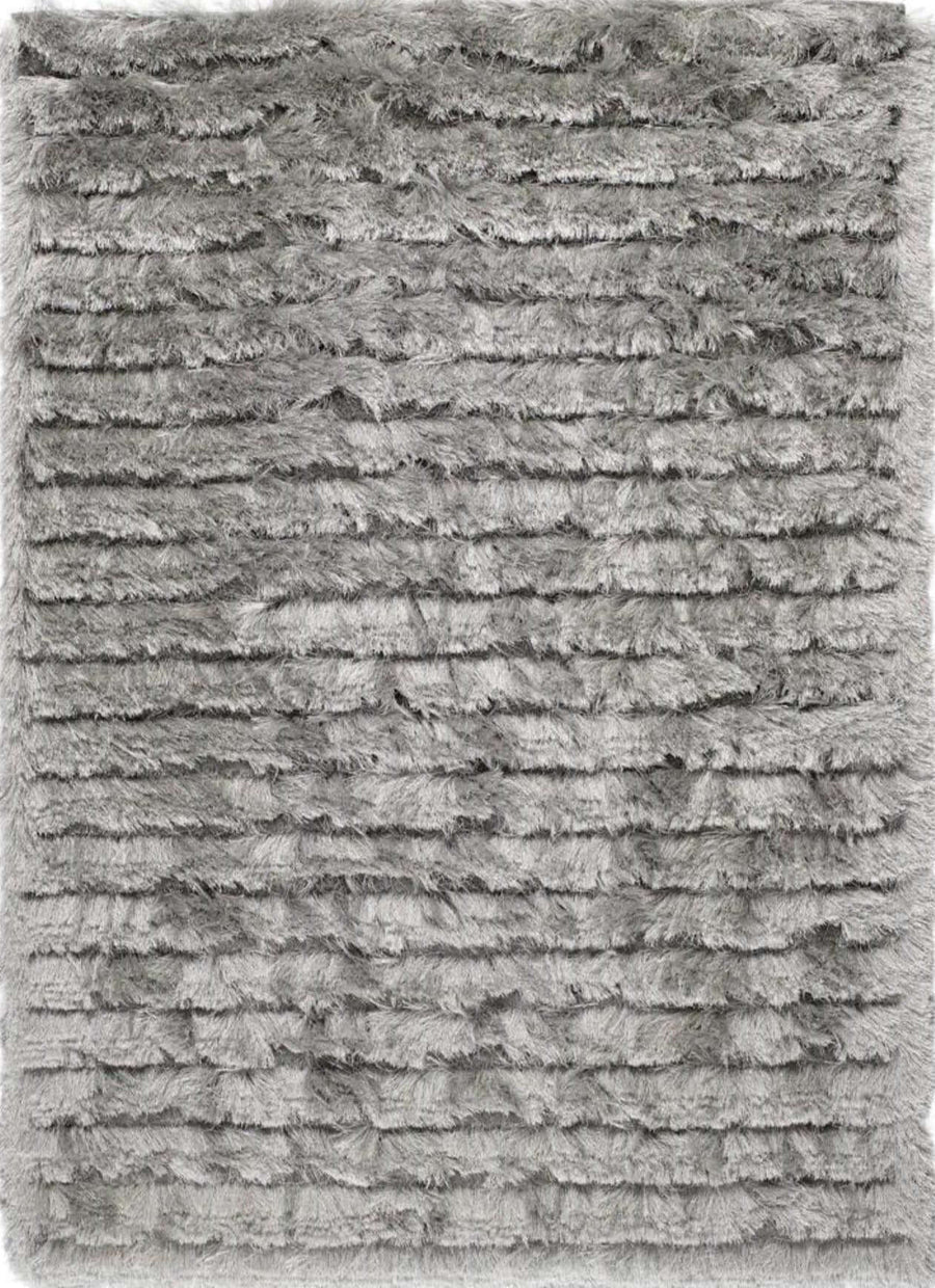 Carved Glamour Silver Grey Shaggy Rug – The Rugs