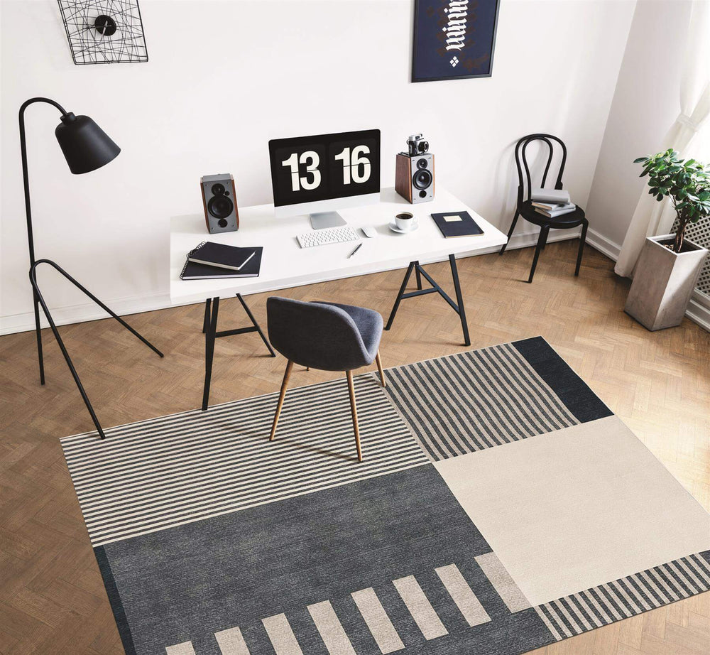 Tokyo Geo Blocks Blue Rug | Modern Luxury for Your Home