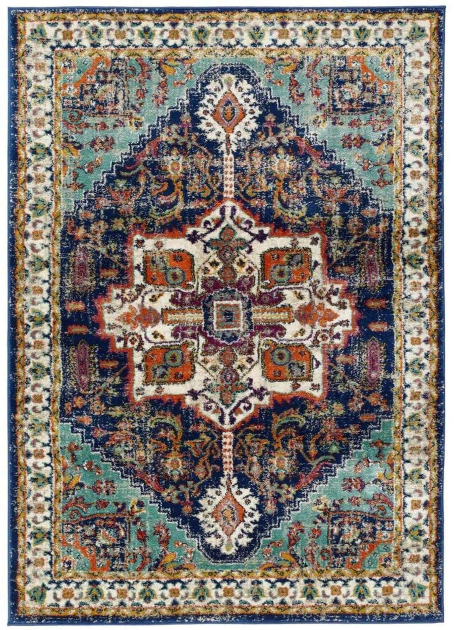 Granada Multicolour Vintage Rug | Emerald – The Rugs