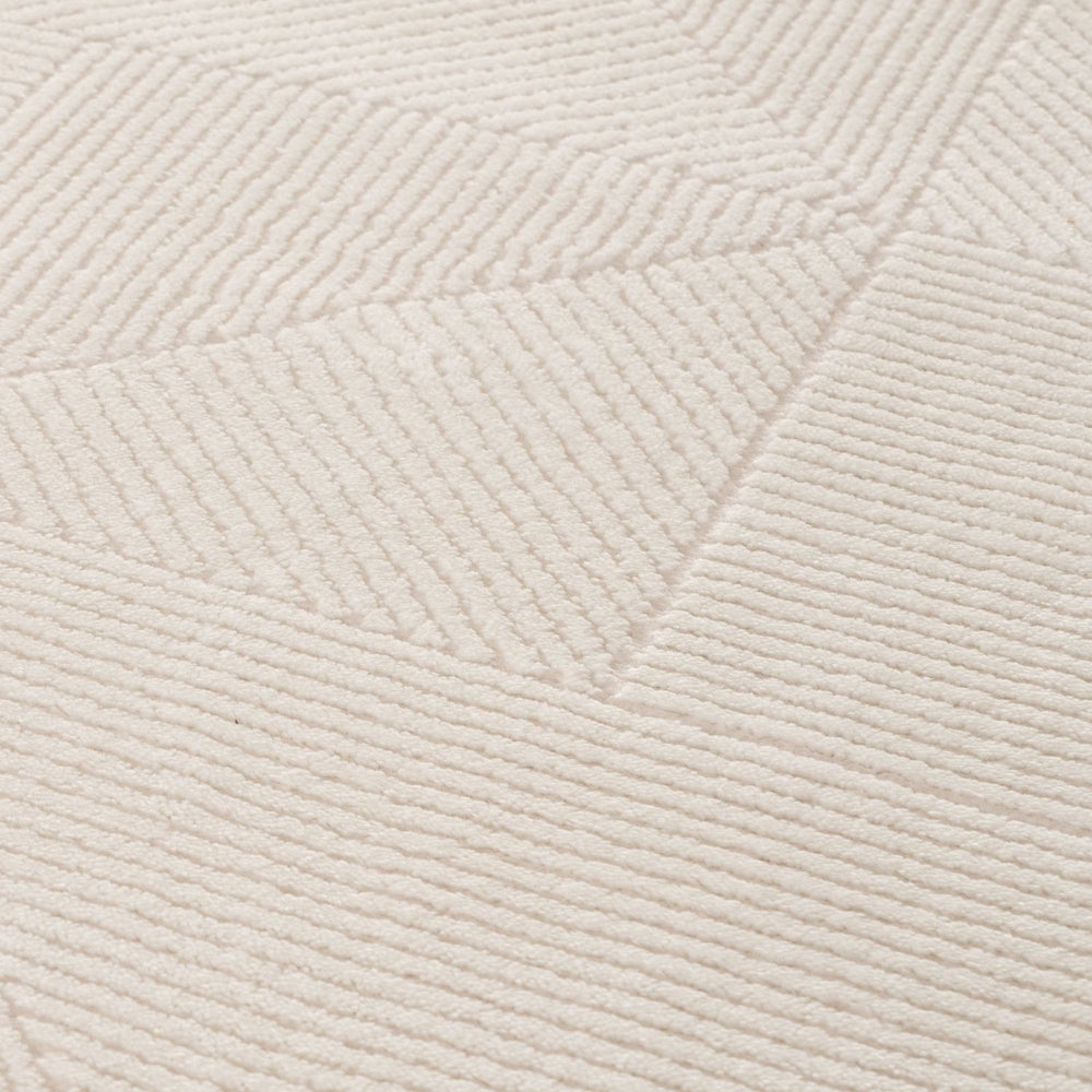 cream colour, abstract design, stain-resistant, Cosy comfort rug, non-static