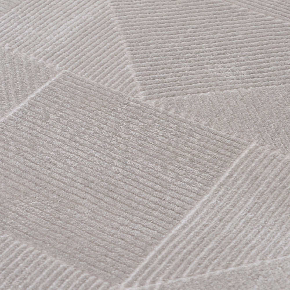 grey colour, striped design, stain-resistant, Cosy comfort rug, non-staticv
