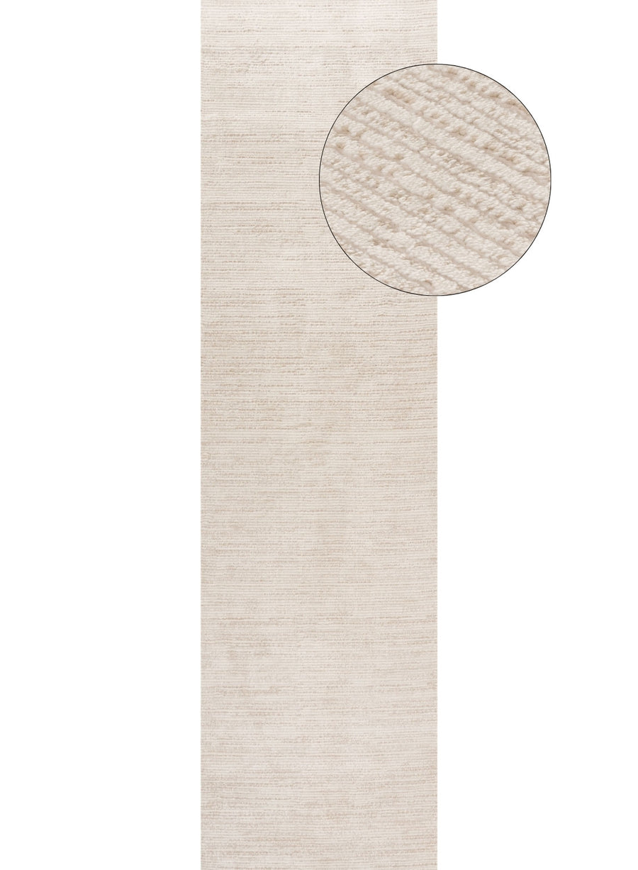 beige-cream colours, striped design, stain-resistant, Cosy comfort rug.