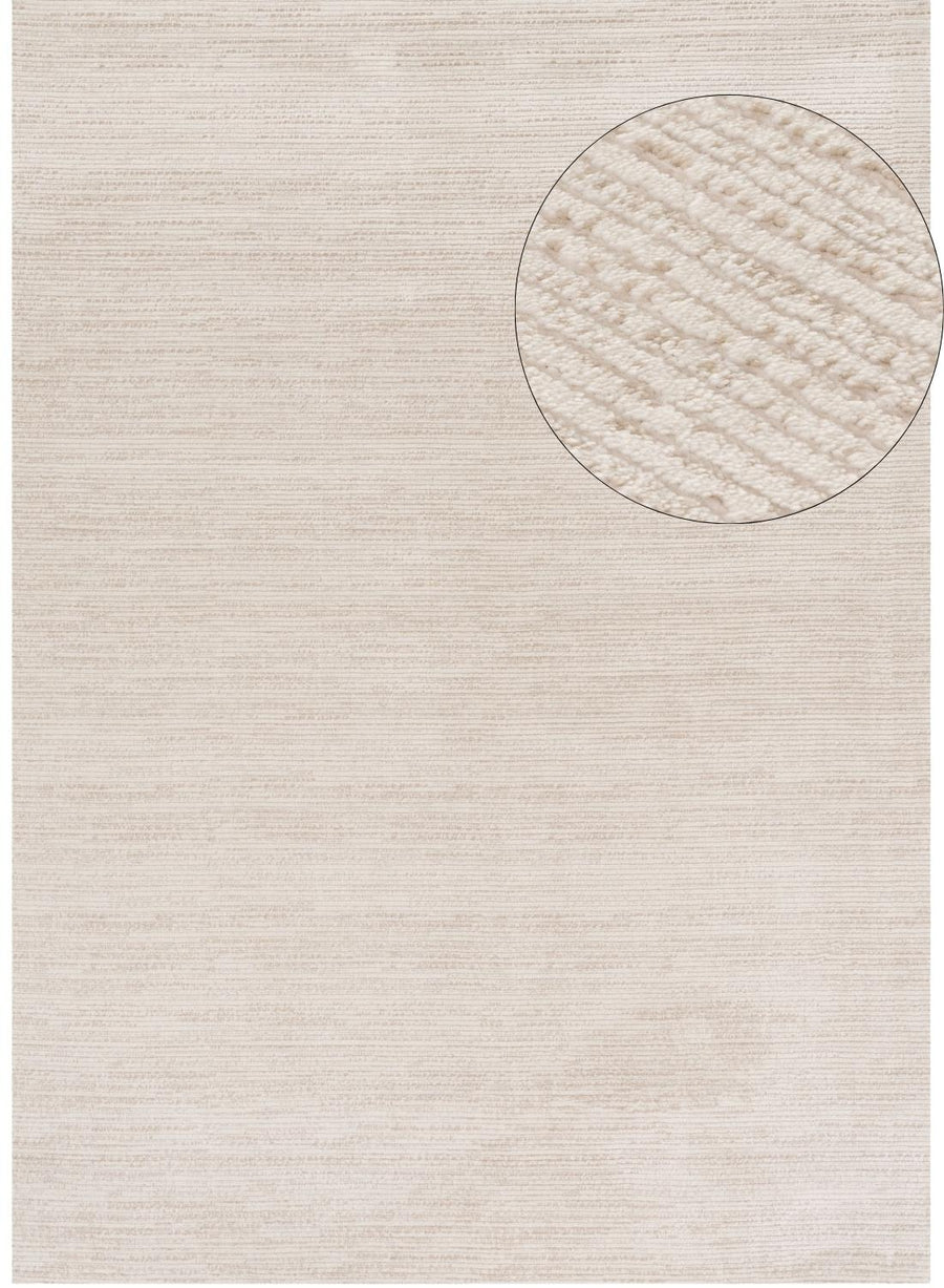 beige-cream colours, striped design, stain-resistant, Cosy comfort rug.