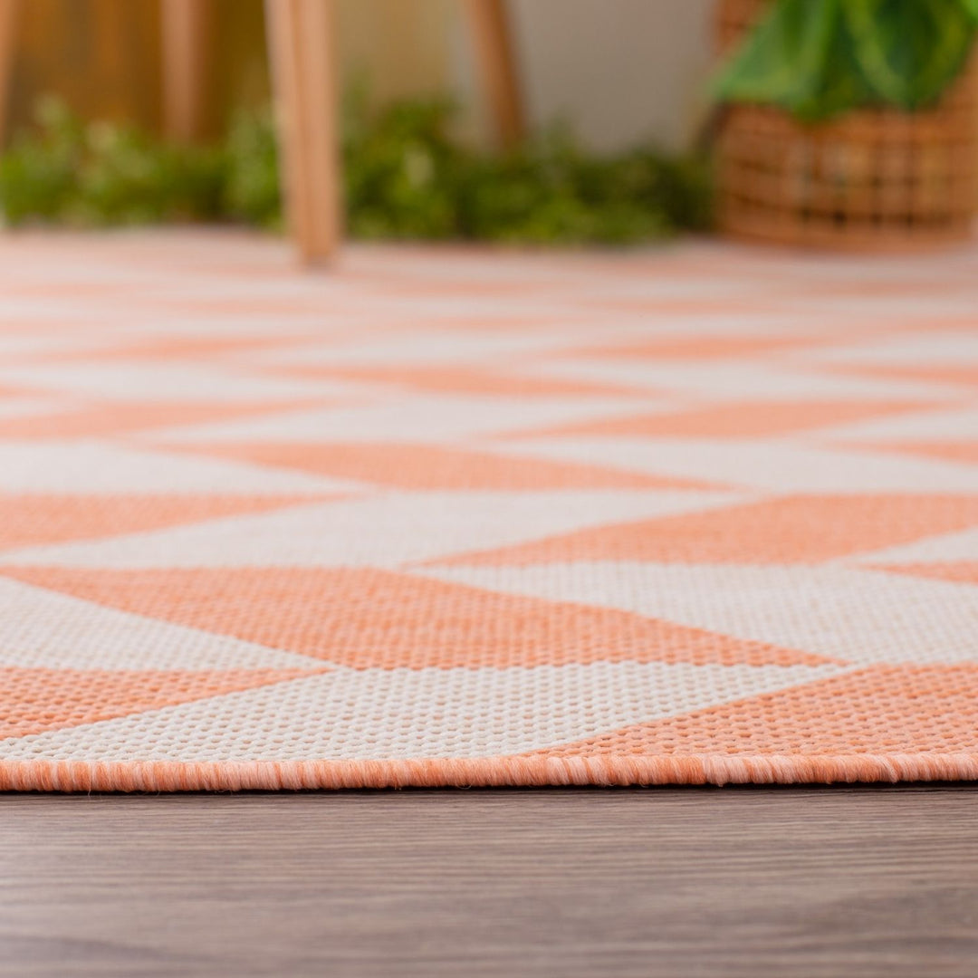 Orange Chevron Outdoor Rug for Garden | Shop Versatile Decor