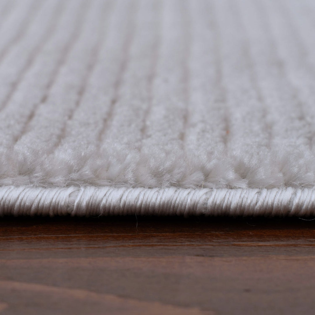 Carmel Grey-Cream Striped Rug | 6020