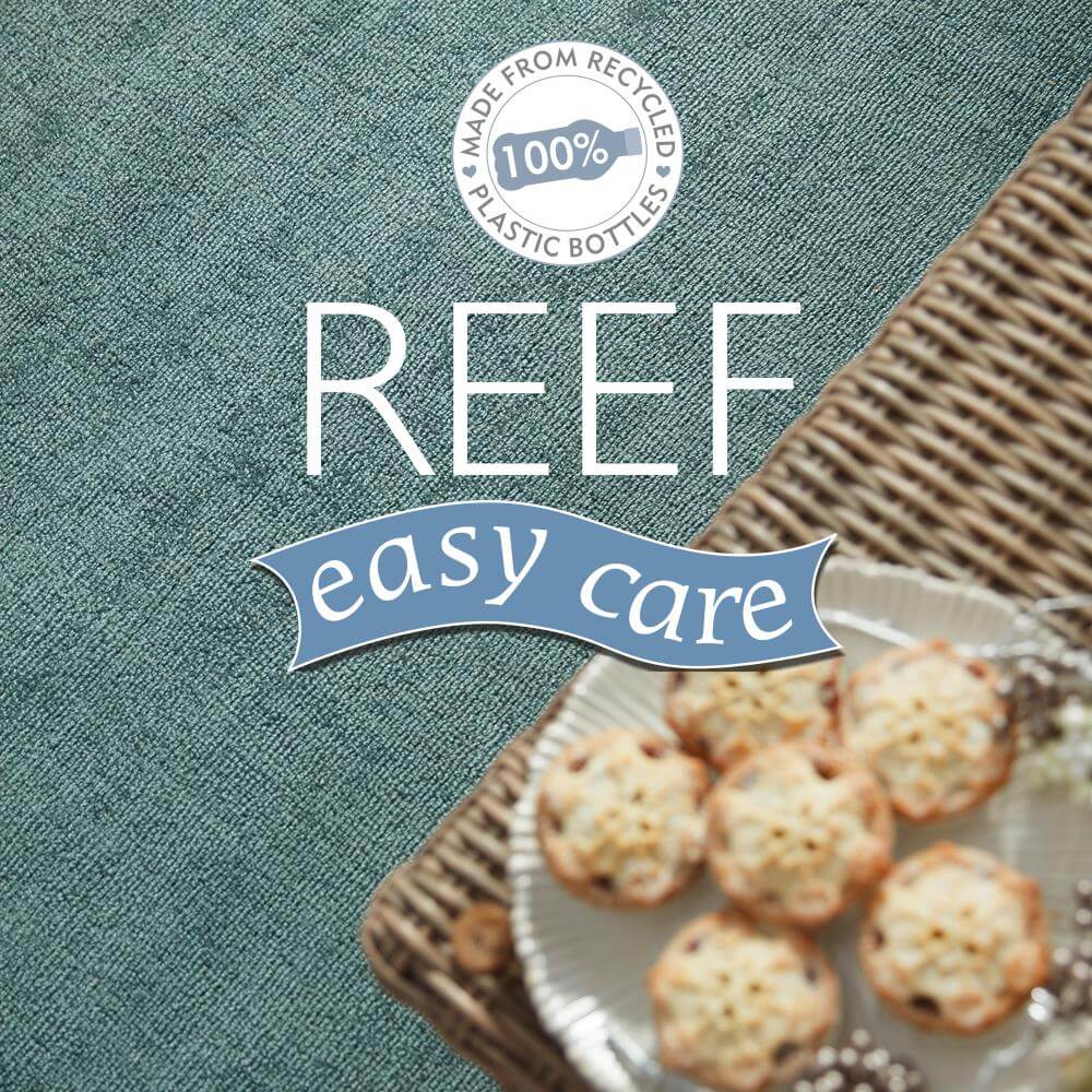 Reef Dark Teal Eco-Friendly Rug | Sustainable Home Decor