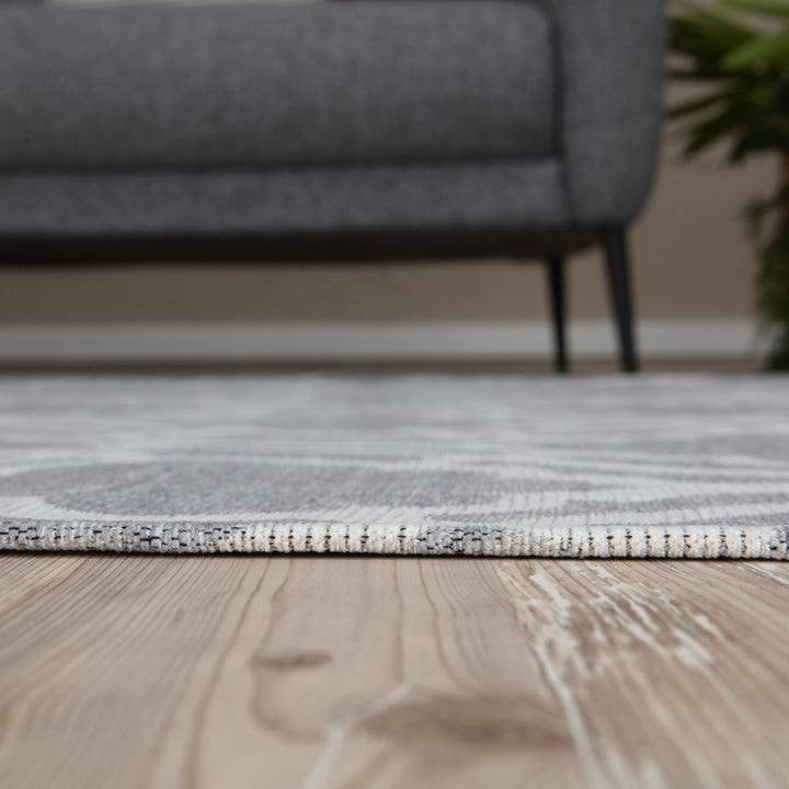 Machine Washable Flatweave Moroccan Rug Grey