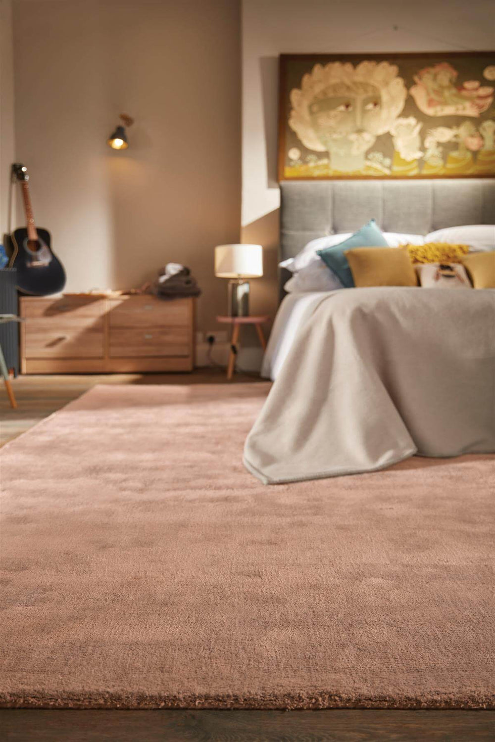 Hush Solid Coral Pink Luxury Rug – The Rugs