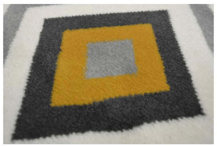 Geometric Design Area Rug in Yellow – The Rugs