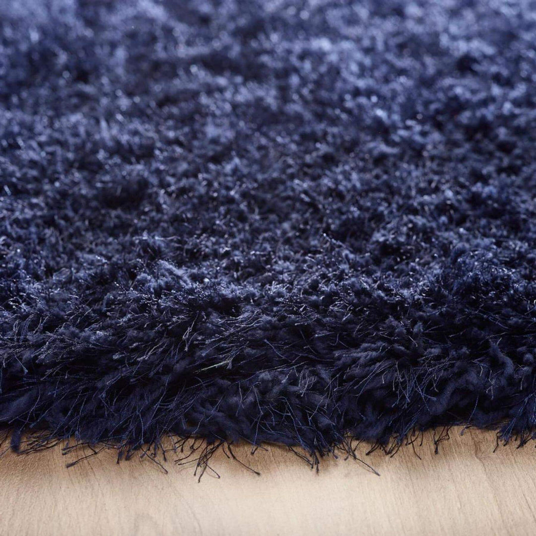 Extravagance Navy Shaggy Rug | Inspired Luxury | The Rugs