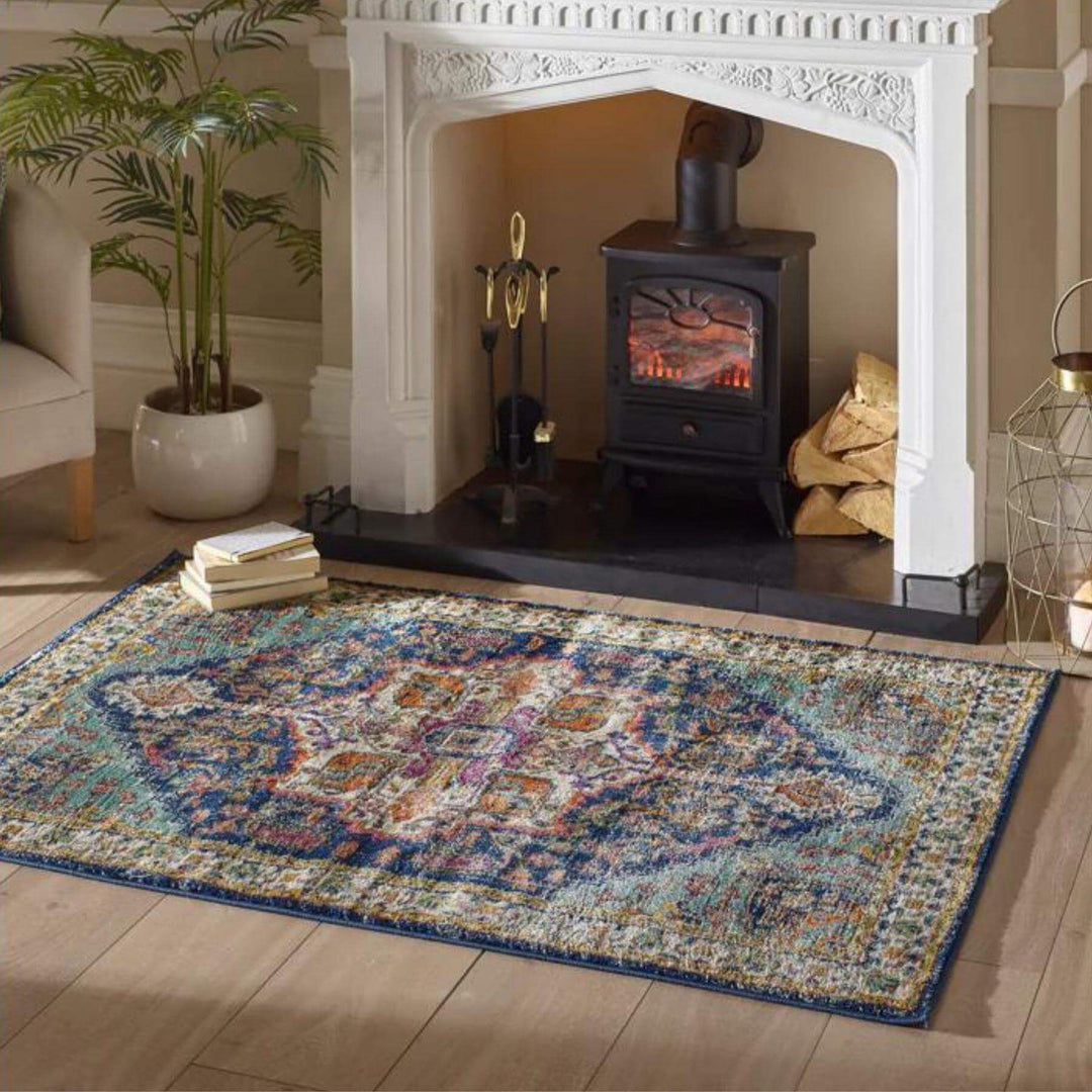 Granada Multicolour Vintage Rug | Emerald – The Rugs