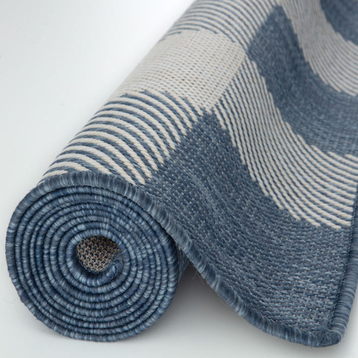 Blue Checkered Outdoor Rug for Garden | Shop The Rugs