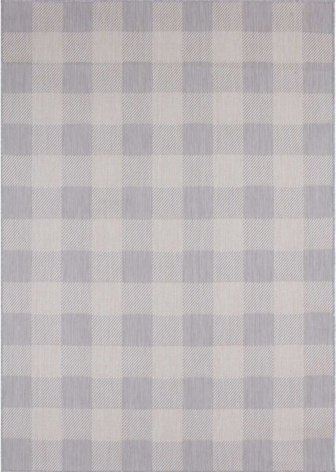 Grey Checkered Outdoor Rug | Garden Elegance | The Rugs