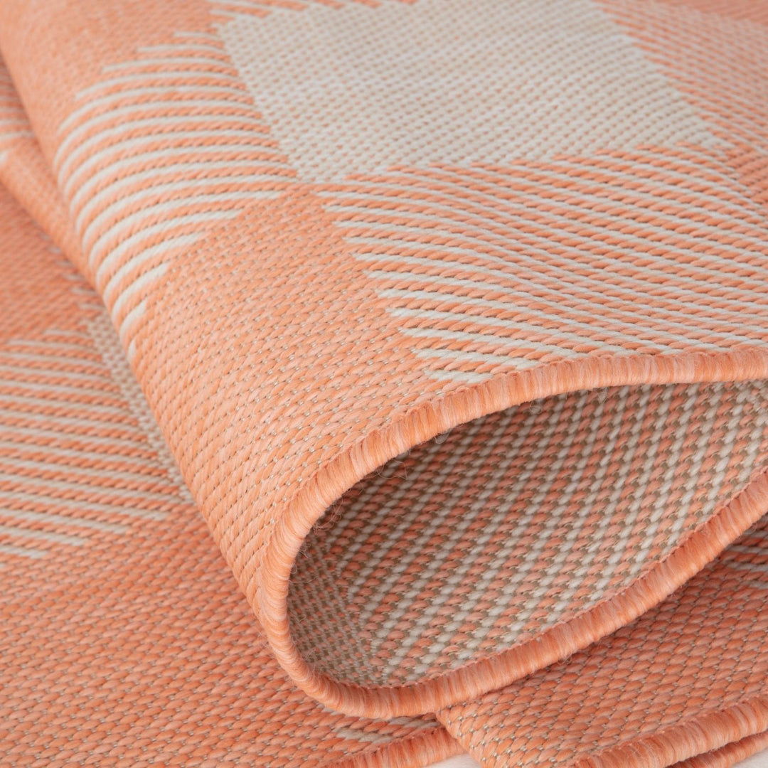 Outdoor-Indoor Rug Orange Geometric Design Weather-Proof | The Rugs