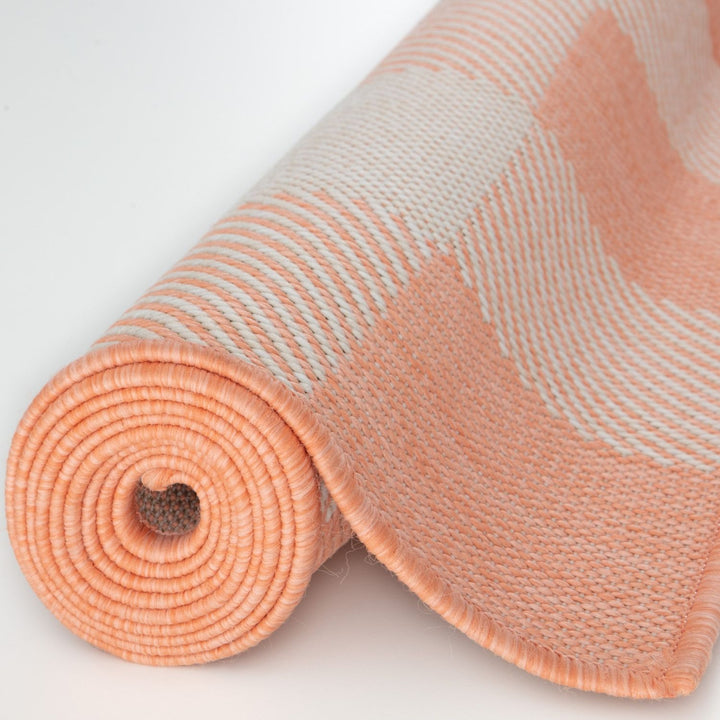 Outdoor-Indoor Rug Orange Geometric Design Weather-Proof | The Rugs