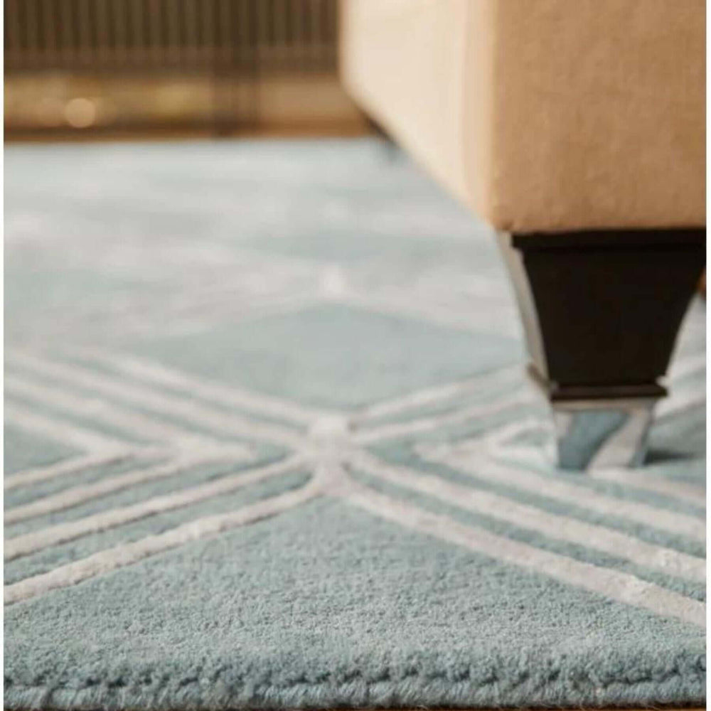 Vienna Blue Geometric Rug | Luxurious Area Rug | The Rugs