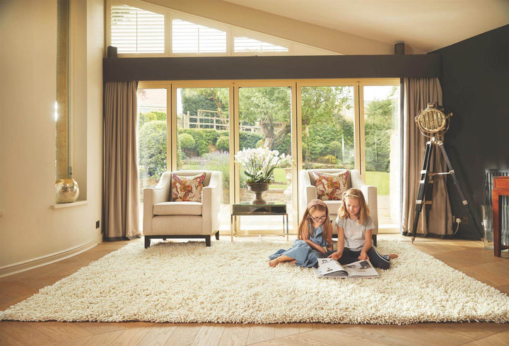 Imperial Ivory Shaggy Pile Wool Rug – The Rugs